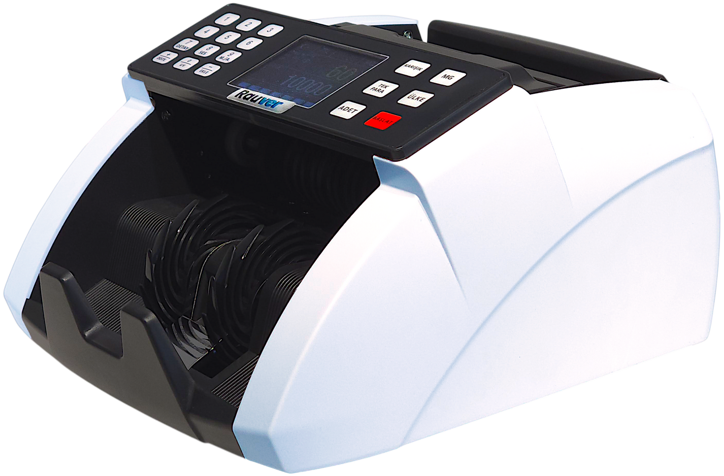Sc8000 Lite, TL Karışık Sayım, Dolar ve Euro Adet Sayım Sahte Kontrollü Para Sayma Makinesi - Müşteri Ekranı Hediyeli