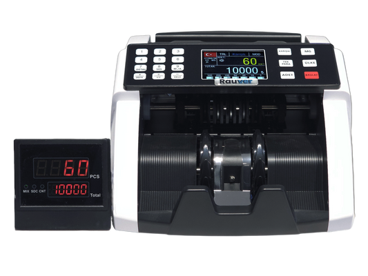 Sc8000 Lite, TL Karışık Sayım, Dolar ve Euro Adet Sayım Sahte Kontrollü Para Sayma Makinesi - Müşteri Ekranı Hediyeli